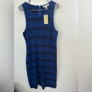 Women's Michael Kors navy blue striped dress, size L